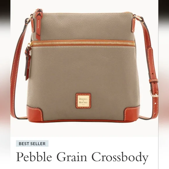 Dooney & Bourke Brown and Tan Leather Crossbody Bag - Picture 12 of 12